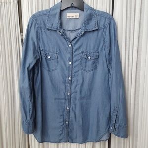 Chambray button down top